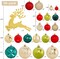 50 Pcs Shatterproof Christmas Ornaments Set Hanging Ball Set for Xmas Tree Gift Decor for Holiday Wedding Party Decoration